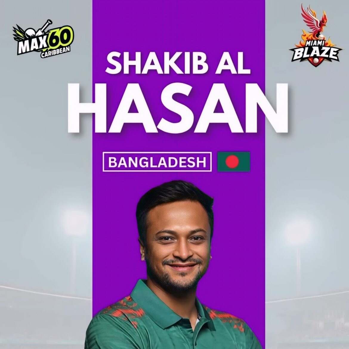 Shakib Al Hasan to Captain Miami Blaze