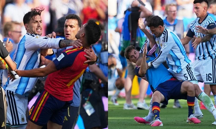 Leandro Paredes Sees Red After Confronting Spanish Players Following World Cup Final Loss