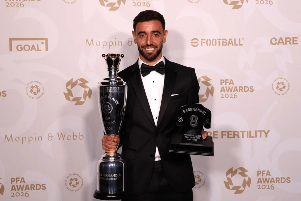 Bruno Fernandes and Khadija Shaw Claim Top PFA Honors for 2025/26 Season