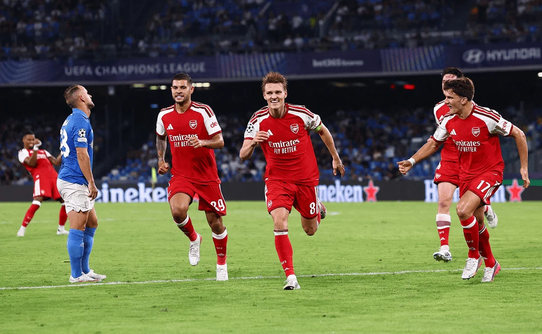 Martin Odegaard Strike Secures Arsenal Victory Over Napoli in Champions League Opener