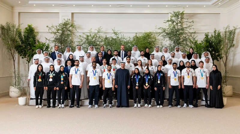 Sheikh Mohamed Honors UAE Jiu-Jitsu Asian Games Medalists